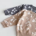 thumbnail image 7 of Toddler Kids Girls Sweatpants Set 2 Piece Baby Knitted Jacquard Sweatshirt And Sweater With Bow Long Pants Two Piece Outfit Casual Outfits Set 3-4 Years, 7 of 7