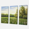 thumbnail image 3 of Designart ' Spring Trees By The Flowers and Meadows ' Country Canvas Wall Art Print, 3 of 3