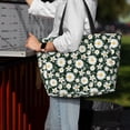 thumbnail image 4 of Wukai White Daisies and Bee Print Zipper Bag,large Beach Tote Bag,Waterproof Sandproof Bag,Grocery and Picnic Tote Travel Bag, 4 of 5
