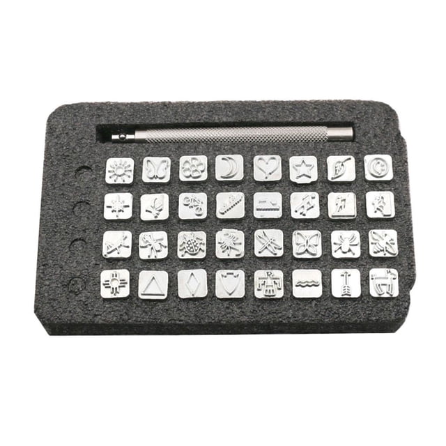 de Herramientas de Estampado de 32 Piezas de material cuero, Herramienta de Perforación de Sellos de Fabricación de material acero 1 de Estampado Gloria Punch craft impreso