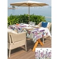 thumbnail image 5 of Outdoor Tablecloths with Umbrella Hole & Zipper, Purple Flowers 60 x102 Inch Rectangle Tablecloths, Spring Butterflies Lavender Daisy Botanical Waterproof Table Cloth, Patio/Pool/Picnic Table Covers, 5 of 8