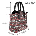 thumbnail image 2 of Lsque Red Mushrooms Pattern Leather Rivet Shoulder Bag – Elegant Genuine Leather & Microfiber PU Crossbody with Detachable Adjustable Strap, 2 of 5