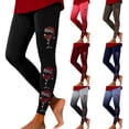 thumbnail image 2 of Zhanying Leggings de Noël pour Femmes Rouges Longueur Cheville Poignets Élastiques à la Cheville Vêtements pour Femmes Gris G, 2 of 5