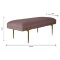 thumbnail image 5 of TOV Furniture Brno Black Velvet Bench with Gold Legs, 5 of 7