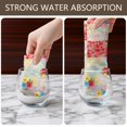 thumbnail image 6 of 6 Pcs Pioneer Flower Floral Print Pattern Kitchen Towels, Funny Microfiber Dish Towel Set, 18" X 26" Tea Towels, 6 of 6