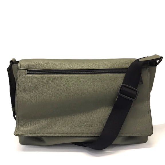 Pre-Owned Coach shoulder bag, khaki and green leather crossbody bag 71645 COACH (Good)