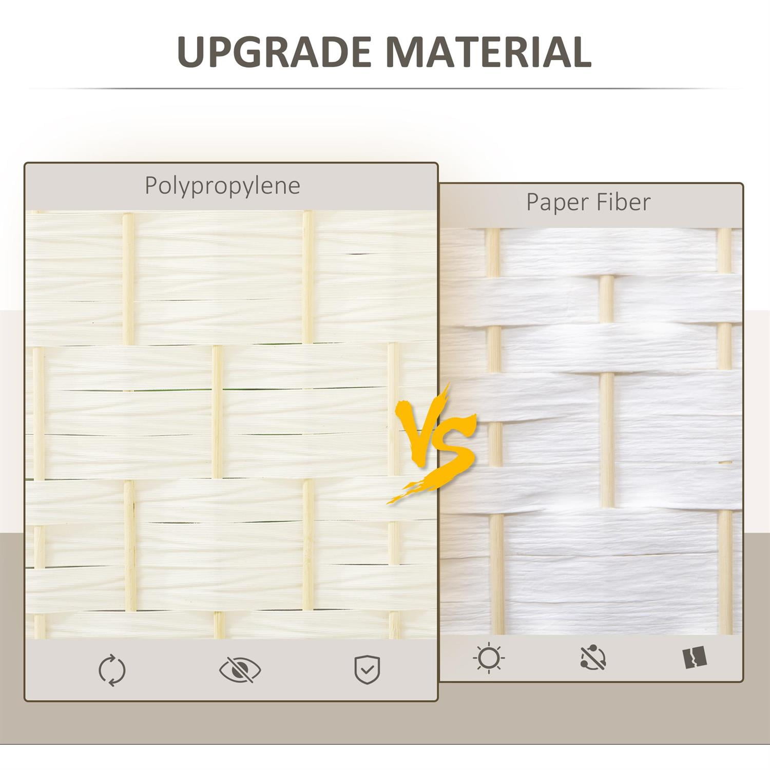 Demi Bonn 6' Tall Folding Room Divider Screen, 6 Panel Wood Partition Privacy Screen for Home Office Decor, Space Separation, White
