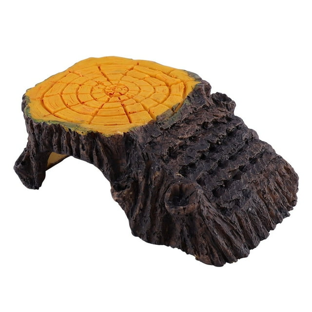 HLONK Hims Turtle Climbing Platform Reptile Bridge Tree Hole Shelter Climbing Hideout Turtle Sun Platform Landscape Ornament