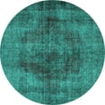 thumbnail image 1 of Ahgly Company Machine Washable Indoor Round Persian Turquoise Blue Traditional Area Rugs, 6' Round, 1 of 4