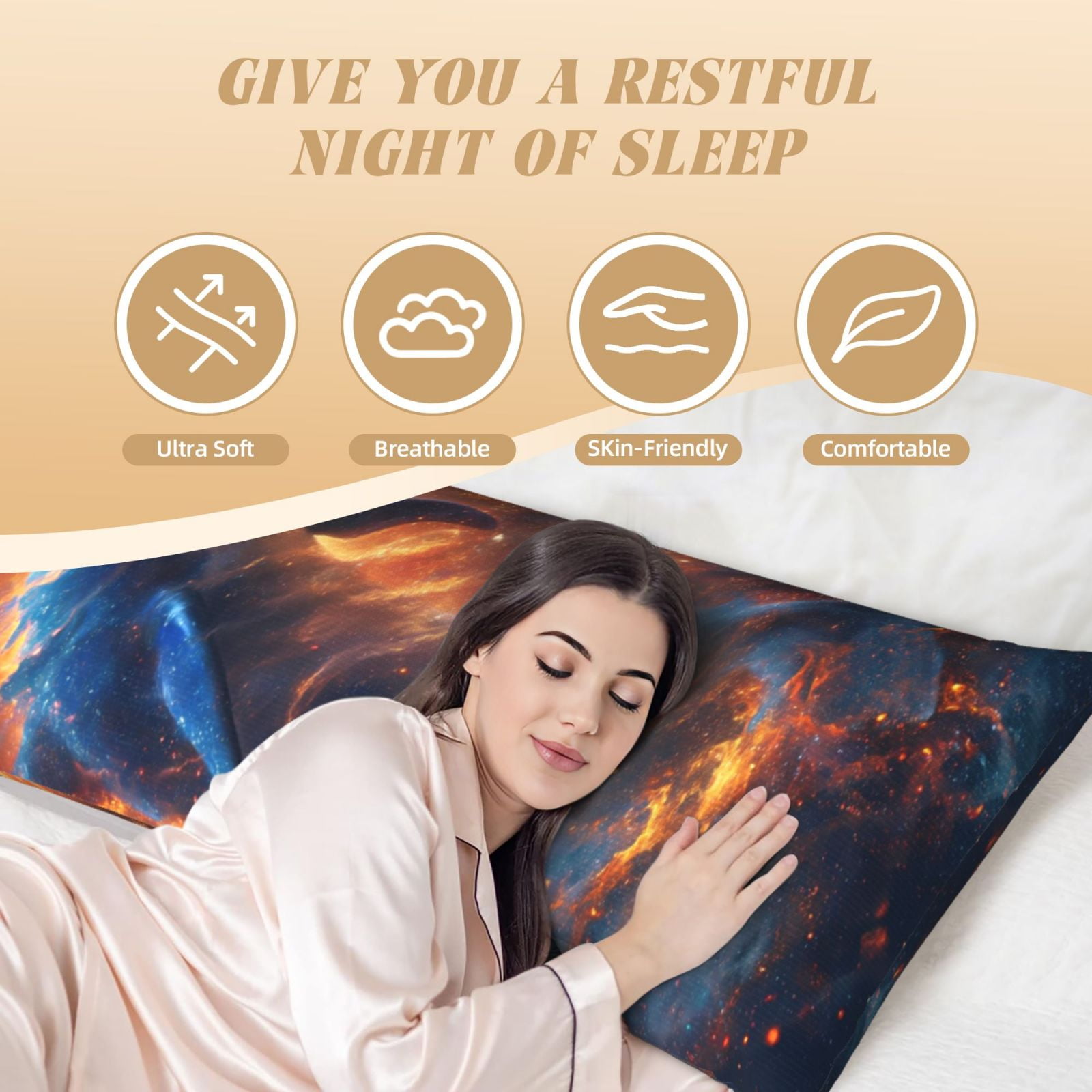 Naloa Cool Dolphin Super Soft 20x60 Body Pillow Case,Long Side Hidden Zipper（PILLOWS ARE NOT INCLUDED）