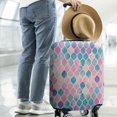 thumbnail image 2 of Multi Color Moroccan Checkered Pattern Luggage Cover Fashion Suitcase Cover Baggage Covers Fit 25-28 Inch Luggage (Go Travel), 2 of 5