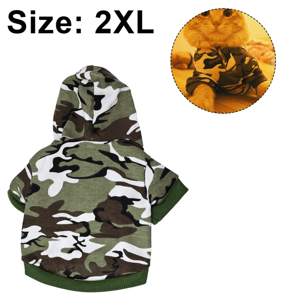 Camiseta de camuflaje para perros, disfraz de camuflaje, sudadera