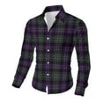 thumbnail image 5 of POROPL Plaid Shirts for Men Big and Tall Long Sleeve Button Down Shirts Summer Beach Tropical Party Blouses Tops, 5 of 8