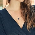 thumbnail image 3 of Gem Stone King 5.11 Cttw Blue Sapphire and White Moissanite Pendant Necklace for Women | 925 Sterling Silver | Gemstone September Birthstone | Round 10MM | With 18 inch Chain, 3 of 4