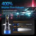 thumbnail image 3 of IP68 Waterproof Car LED Headlight Bulbs LED Driving Lamp -in-one Conversion Kit 50W /HB2/9003, 3 of 7