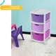 thumbnail image 3 of Torre 3 Niveles Cajonera Multiusos Organizador Plastico lila 6.49 pulg Pido Todo CJN1-3GVT, 3 of 6
