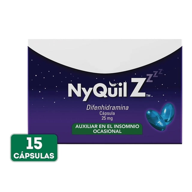 Auxiliar en el insomnio ocasional Nyquil Z 15 cápsulas