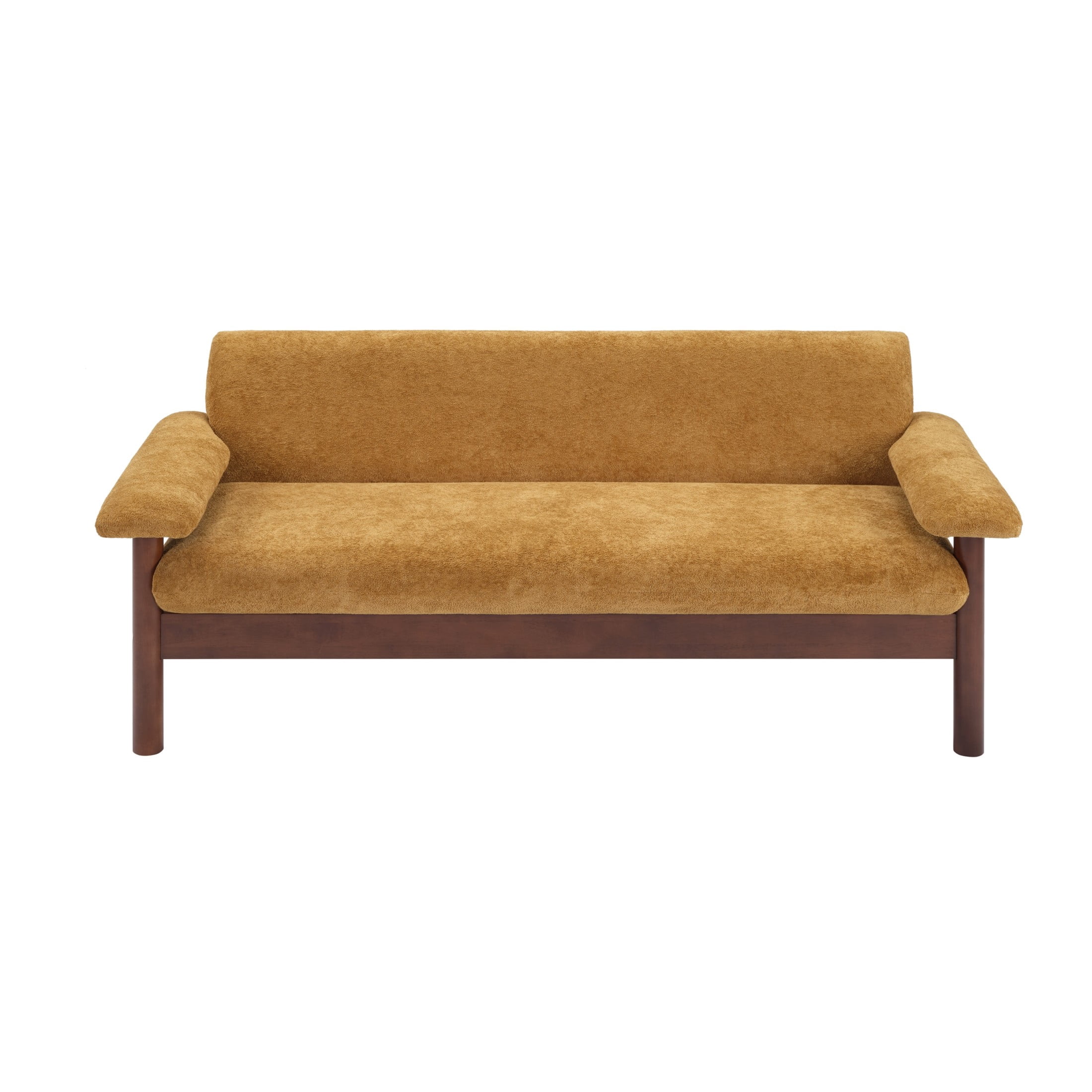 Christopher Knight Home 70" Modern Sofa, Chenille Upholstered Couch with Pillow Top Arms, Yellow