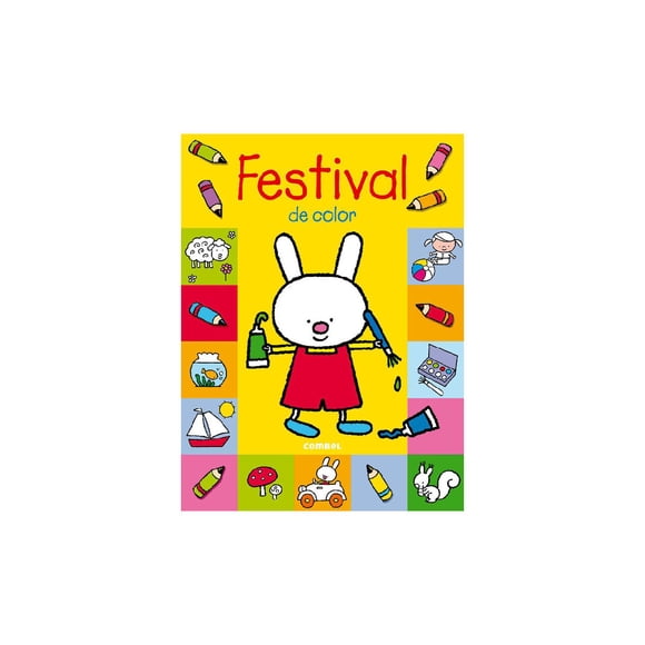 Cuaderno para colorear Combel Festival de color conejito