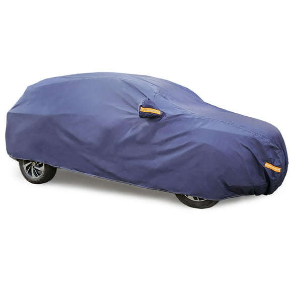 Blue PEVA Car Cover All Weather Breathable Rain Snow Sun Heat Resistant