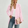 thumbnail image 5 of CQONEPT Women's Lightweight Open Front Cardigan Casual Long Sleeve Loose Fit Solid Color Long Cardigans with Pockets Pink XL, 5 of 5