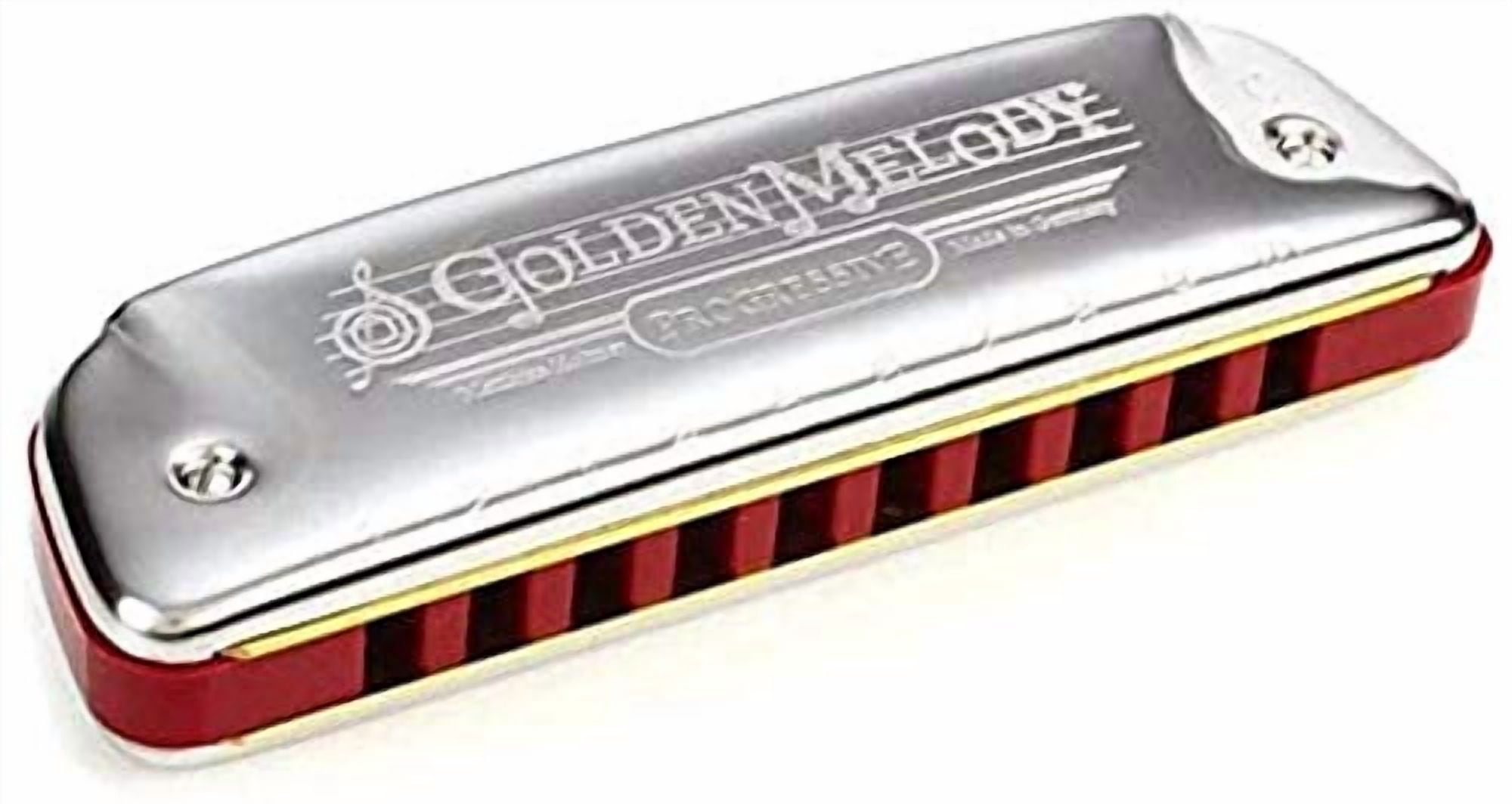 Hohner 544 Golden Melody Harmonica - Key of C w/ Instructional Manual