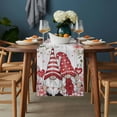 thumbnail image 2 of Pink Valentine's Day Table Runner - 70 Inch Long, Kitchen Dining Table Runner Dresser Scarves, Romance Roses Leaves Gnomes Wooden Farmhouse Decor for Coffee Tables Wedding Party Banquet, 2 of 8