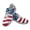 American Flag Print, variant on St. Patrick's Women Running Sneakers Featuring Green Clover, Breathable Mesh Athletic Shoes for Jogging and Walking