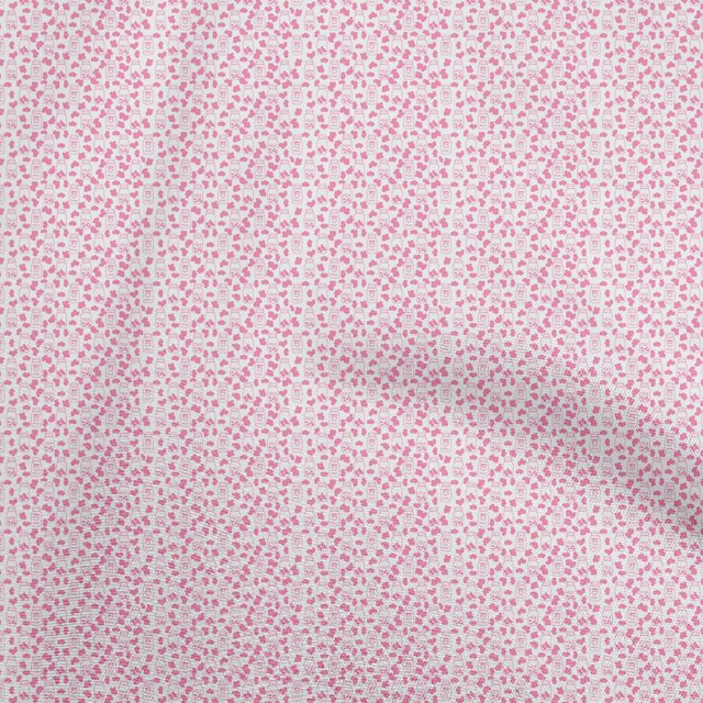oneOone Rayon Light Pink Fabric Random Fabric For Sewing Printed Craft Fabric By The Yard 56 Inch Wide