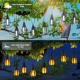 thumbnail image 4 of Solar Lights Outdoor String Lights, 30FT Solar String Lights Outdoor Waterproof Warm White with 10 Flickering Flame Light Bulbs, Patio Lights for Garden Backyard Gazebo Party Halloween Decoration, 4 of 9