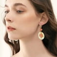thumbnail image 5 of 1 Box 80Pcs French Leverback Earring Hooks 18K Gold Plated 316L Stainless Steel 14.5x12x0.6mm Interchangeable Dangle Round Hoop Huggie Earring Hooks for Jewelry Making Golden, 5 of 9