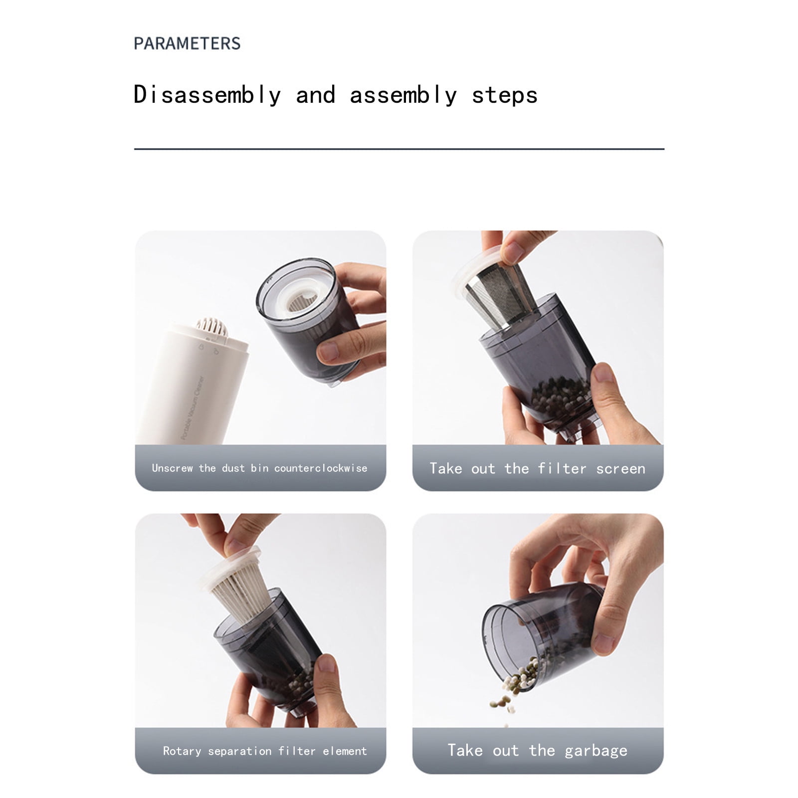 Car Vacuum with Powerful Suction, Mini Vacuum with Metal/Plastic Filter for Crevices, Keyboard Cleaner, USB Rechargeable Save 50% off