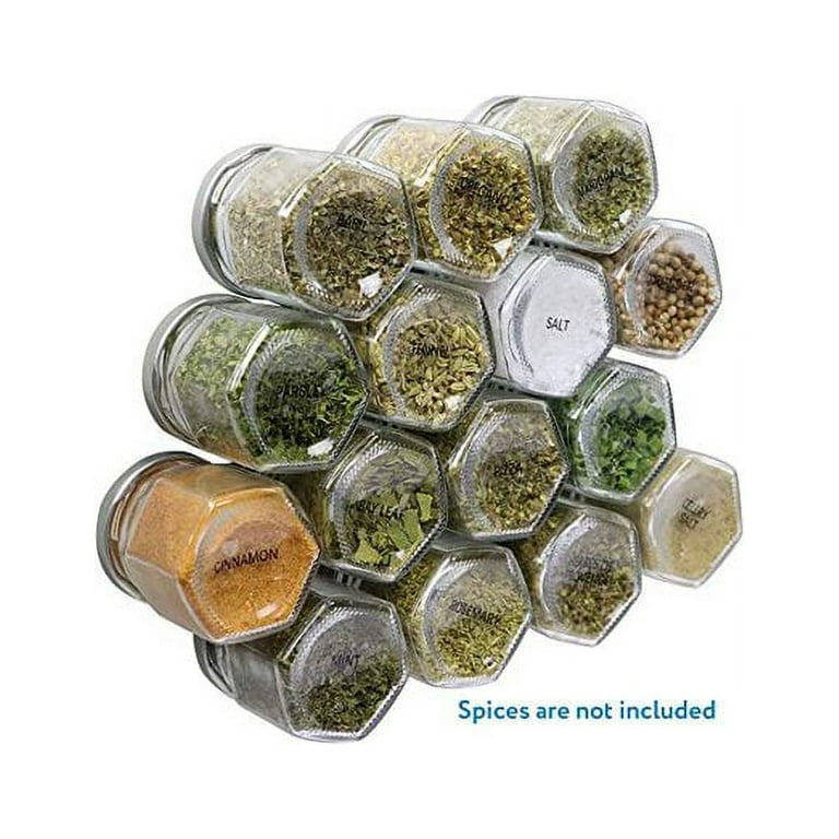 15-Pack Large 4 Oz Magnetic Spice Jars