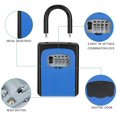 thumbnail image 4 of Key Lock Box, 4 Digit Combination Key Storage Lock Box with Resettable Code, Portable Key Safe Box for Door Knob, Realtors, Contractors-Blue, 4 of 7