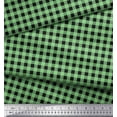 thumbnail image 2 of Soimoi Green Cotton Duck Fabric Check Check Print Fabric by the Yard 42 Inch Wide, 2 of 3