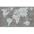 thumbnail image 2 of Medley, Elizabeth 14x10 Black Ornate Wood Framed with Double Matting Museum Art Print Titled - World Map On Script, 2 of 4