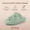 thumbnail image 3 of Cushionaire Flo Cloud Thong Sandals for Women - Waterproof Soft Flexible Upper, Molded Footbed, Non-Slip Traction Sole, Squishy 2.75” Comfort Platform Slide | Pool, Beach, Shower Footwear, 3 of 17
