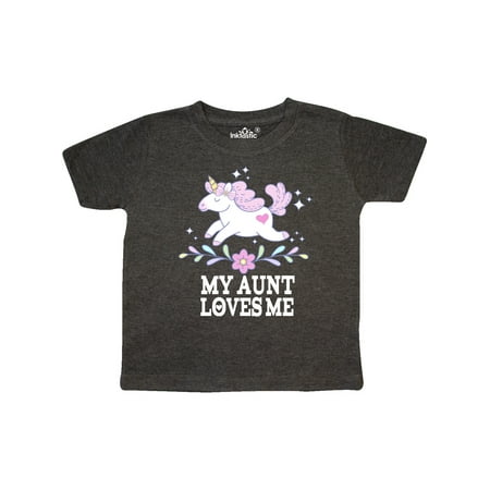 

Inktastic My Aunt Loves Me Unicorn Outfit Gift Toddler Toddler Girl T-Shirt