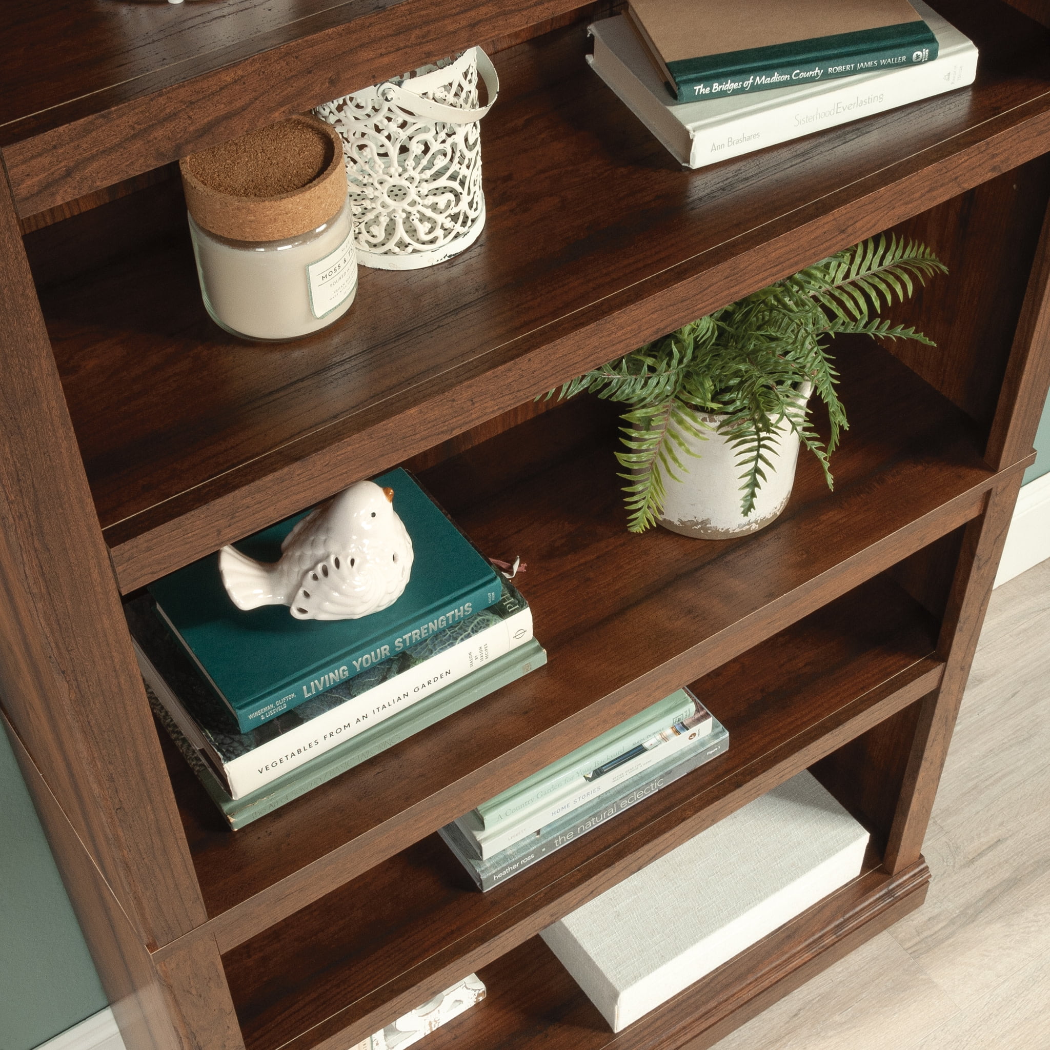 Sauder Select 5 Shelf Bookcase, Washington Cherry Finish