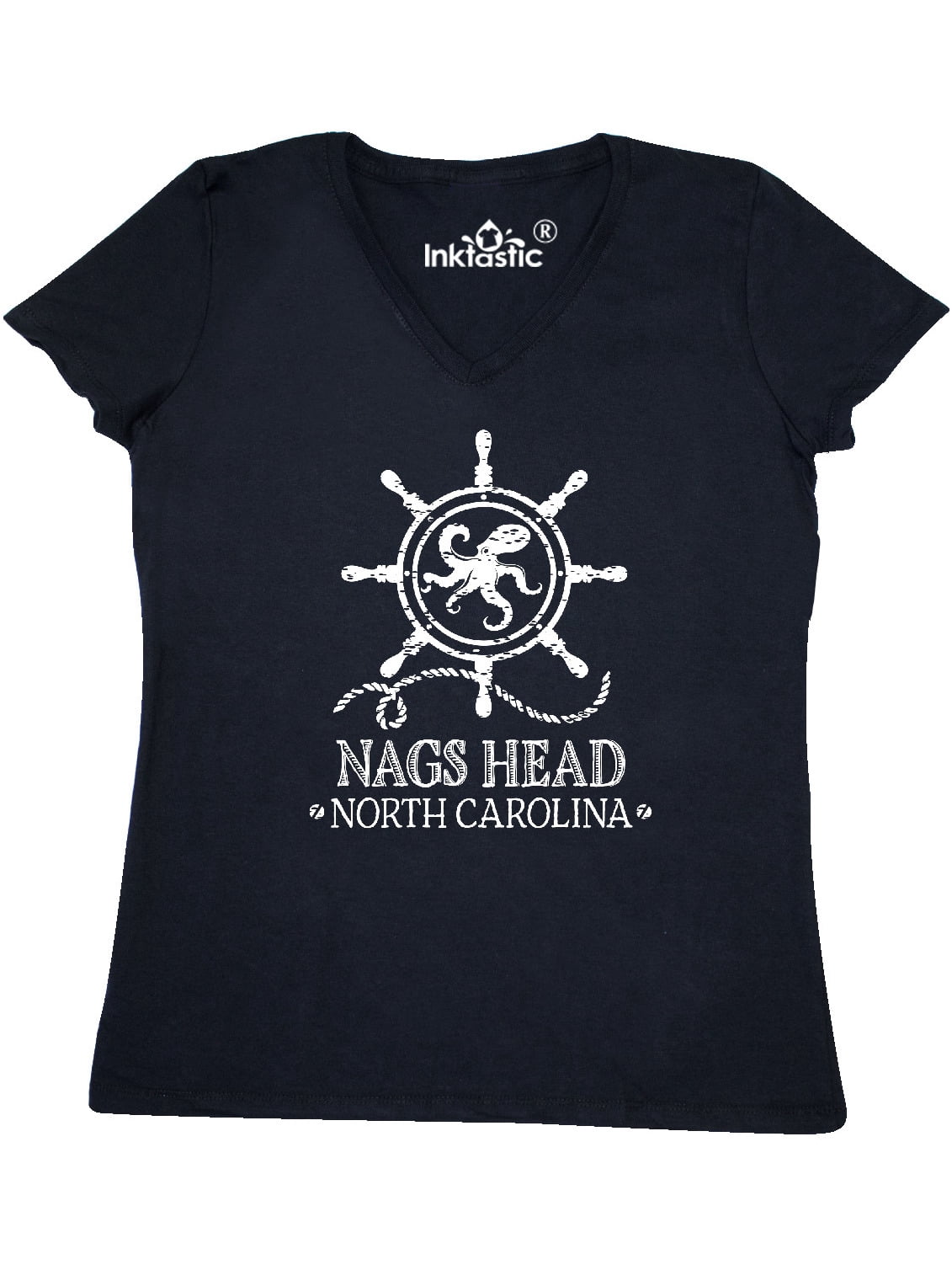 Inktastic Nags Head North Carolina Women's VNeck TShirt