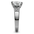 thumbnail image 5 of High polished (no plating) Stainless Steel Ring with AAA Grade CZ in Clear for Women Style TK061, 5 of 5