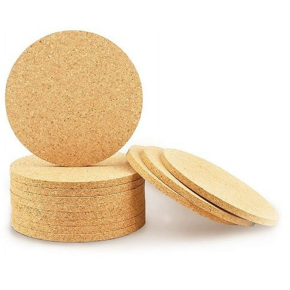 BERTDOMD 100 Pcs Cork Coasters Round Coasters Cork Cup Coasters Cork Pads Round Placemats Drinking Coasters Cup Coasters For Table