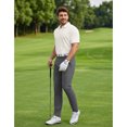 thumbnail image 6 of Puli Men's Short Sleeve Stand Collar Golf Polo 3-Snap 4-Way Stretch Moisture-Wicking Quick Dry, 6 of 8