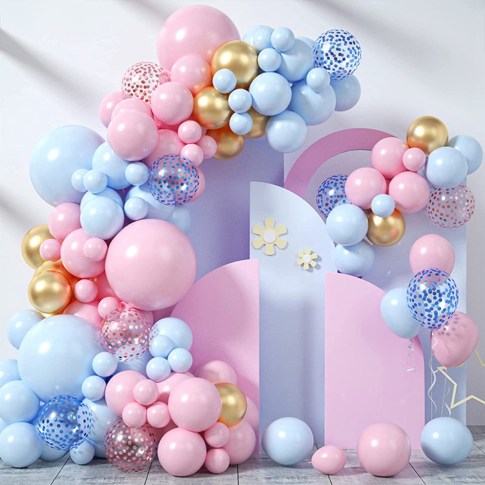 109PCS Pink and Blue Balloon Garland Arch Kit, Graduation Balloons , Happy Birthday Balloon ,2025 Balloons for Birthday Boho Wedding Baby Shower Bridal Shower Anniversary Decorations