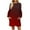 Red, variant on Iyufng Dresses for Women Plus Size on Womens Dresses Long Sleeve,Round-neck Fashion Print High Waist Mid-Calf Casual Mini Dresses,Fall Dresses for Women 2024