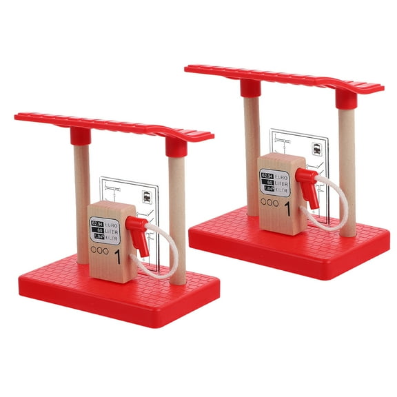 WEUVEB pretend play gas station Gas Station Assorted Color 2pcs Educational Toy Home Play