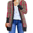 thumbnail image 1 of Cardigan de Noël à Manches Longues pour Femmes, Vêtements de Vacances Mi-Longs, 1 of 6