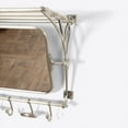 thumbnail image 3 of New Vintage Retro Style Train Hall Luggage Wall Mounted Rack Mirror Shelf Hooks, 3 of 4