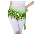 thumbnail image 2 of Women Belly Dance Hip Skirt Scarf Wrap Belt Glitter Sequins Tassel Hip Scarf Skirt Dance Costume, 2 of 4