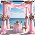 thumbnail image 6 of Wedding Arch Draping , Sheer Chiffon Fabric Backdrop Blush Drapes for Wedding Ceremony Decor, Decorative Arch Drapery for Wedding Birthday Party Ceiling Curtain Backdrop, 6 of 6